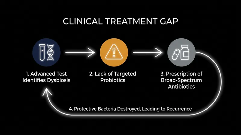 While diagnostics have advanced rapidly, the medical field still lacks FDA-approved targeted therapies to rebuild the microbiome.
