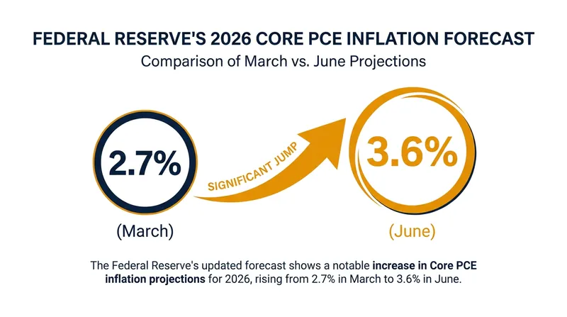 The Fed sharply revised its inflation expectations upward following global energy shocks.