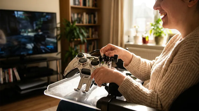 Modular hubs like the Xbox Adaptive Controller allow players to plug in third-party switches and joysticks to build a bespoke rig.