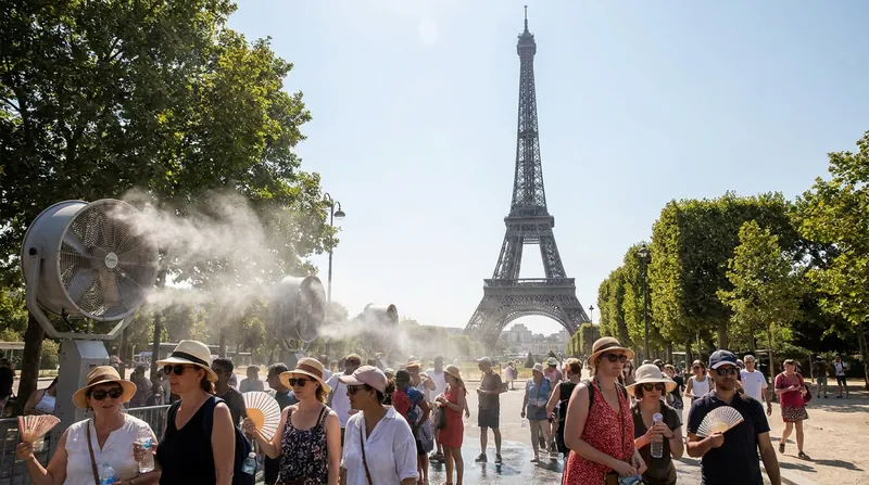 Major landmarks and infrastructure across France altered their operations to cope with the unprecedented June heat.