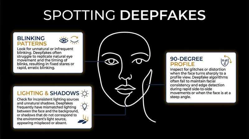 While AI generation has improved, deepfakes often leave behind subtle visual anomalies.