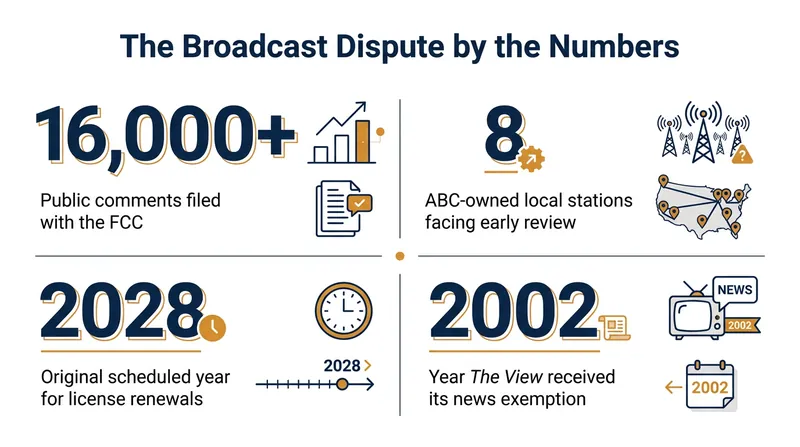 Key figures in the ongoing regulatory clash between Disney and the FCC.