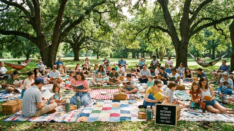 The trend has expanded outdoors, with massive silent reading gatherings taking over public parks.