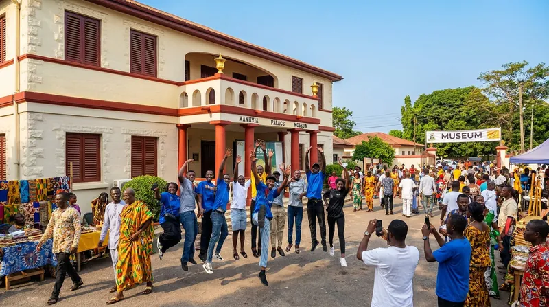 The Manhyia Palace Museum in Kumasi, Ghana, has seen visitor numbers double following the return of Asante royal regalia.