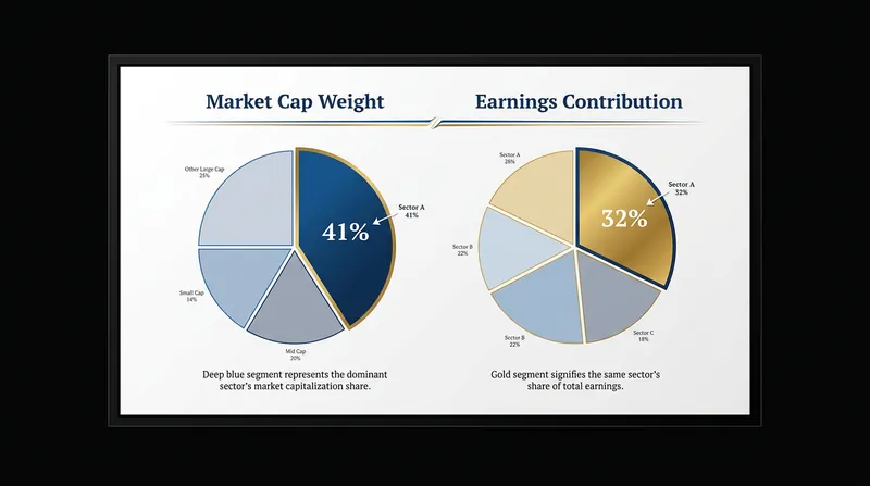While the top 10 stocks command 41% of the index's weight, they generate roughly 32% of its total earnings.