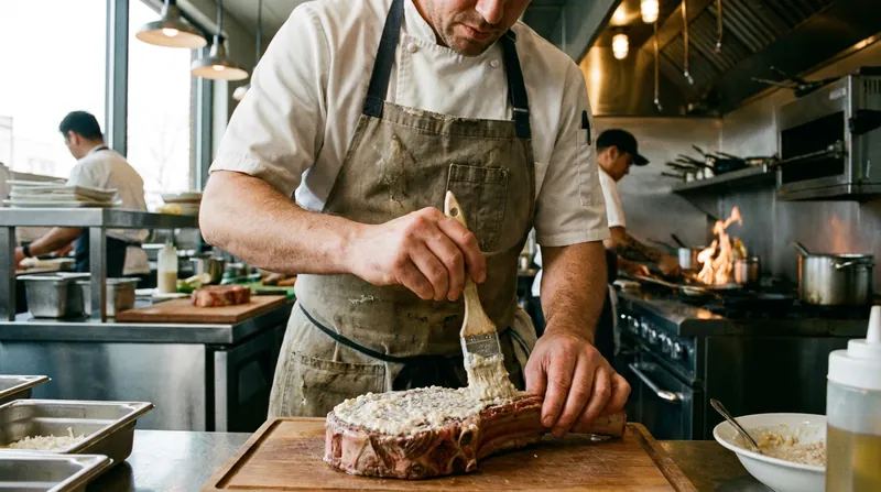 Modern chefs use shio koji as a marinade to rapidly tenderize meats and accelerate the Maillard browning reaction.