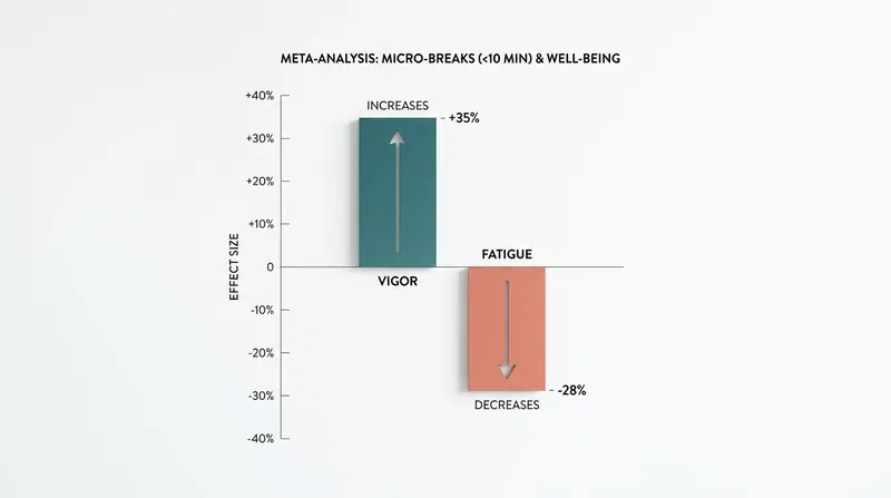 A review of 22 studies confirmed that micro-breaks consistently boost employee vigor and reduce fatigue.