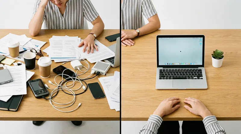 Clearing a single surface can provide an immediate 'sensory reset' for the nervous system.