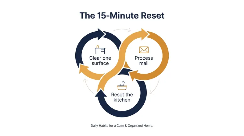 Small, consistent daily habits prevent the accumulation of visual noise.
