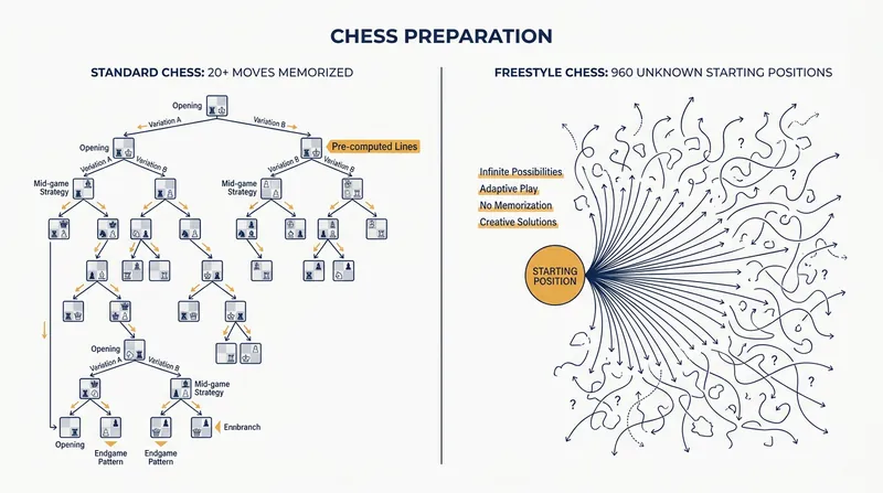 Freestyle Chess eliminates the ability to memorize computer-generated opening lines.
