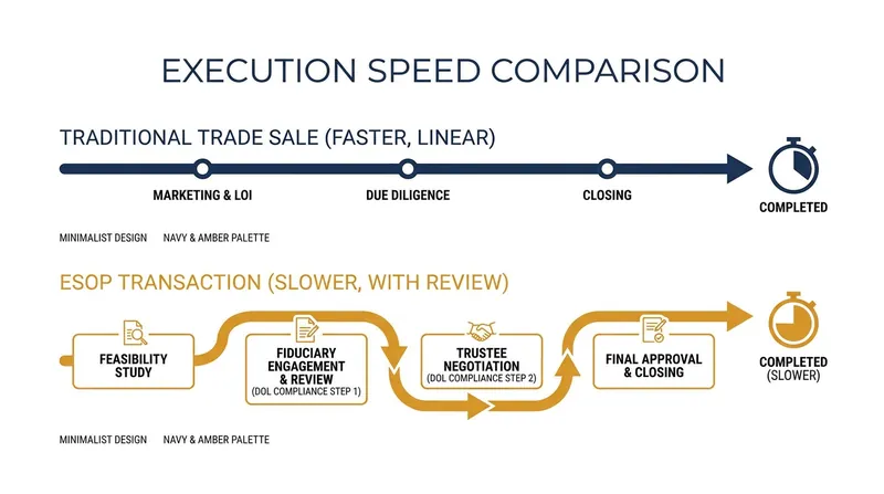 ESOP transactions introduce unique governance and fiduciary timelines compared to standard M&A.