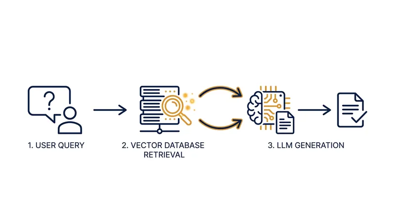 The core architecture of a RAG system.