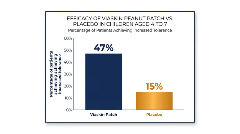 In Phase 3 trials, nearly half of children aged 4 to 7 using the peanut patch achieved a significant increase in their allergic threshold.