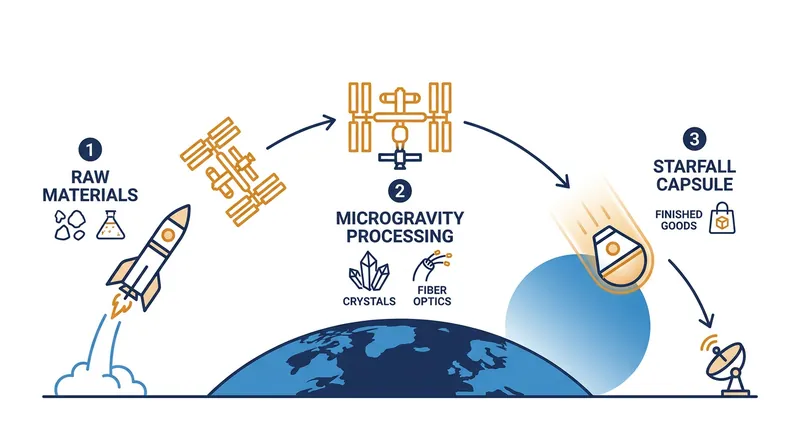 Microgravity allows for the production of flawless materials that are impossible to manufacture on Earth.
