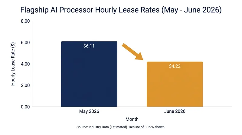 Hourly lease rates for advanced AI compute power have begun to normalize, signaling a shift in supply and demand.