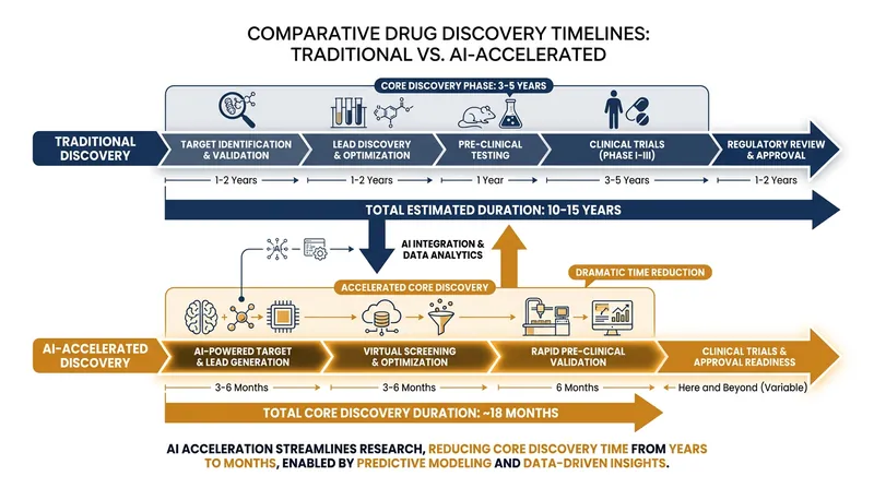AI-driven platforms are cutting early-stage drug discovery times in half.