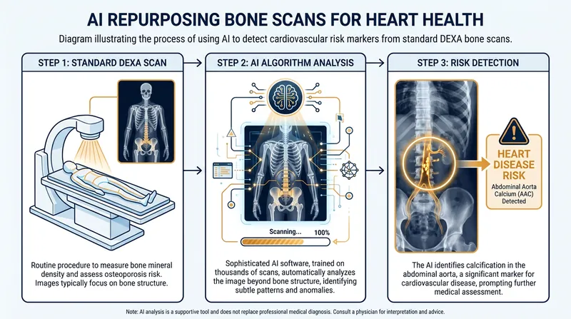 How AI turns a routine osteoporosis scan into an early-warning system for heart disease.