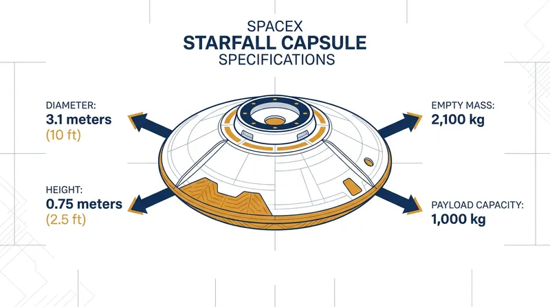 Starfall's compact, disk-like design strips away complex propulsion in favor of simple, scalable reentry mechanics.
