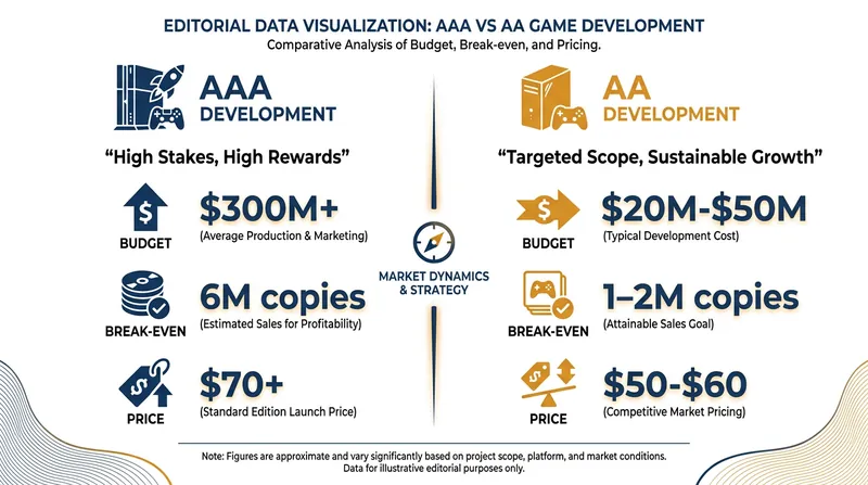 The stark economic contrast between AAA blockbusters and the emerging AA middle class.