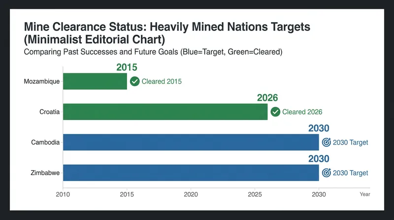 Global progress toward the Ottawa Treaty's eradication goals.