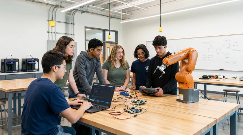 Today's high school CTE programs feature rigorous academics paired with industry-standard equipment like robotics and 3D modeling tools.