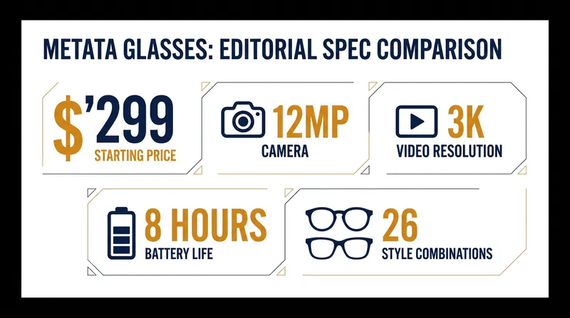 The new Meta Glasses maintain high-end specifications despite an $80 price reduction from previous generations.