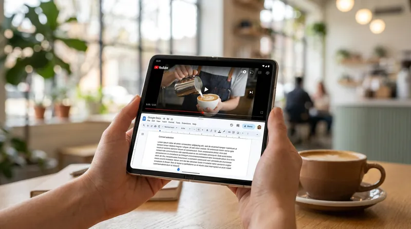 Foldable devices receive major multitasking upgrades, including a dedicated Bubble Bar and mandatory large-screen resizability.
