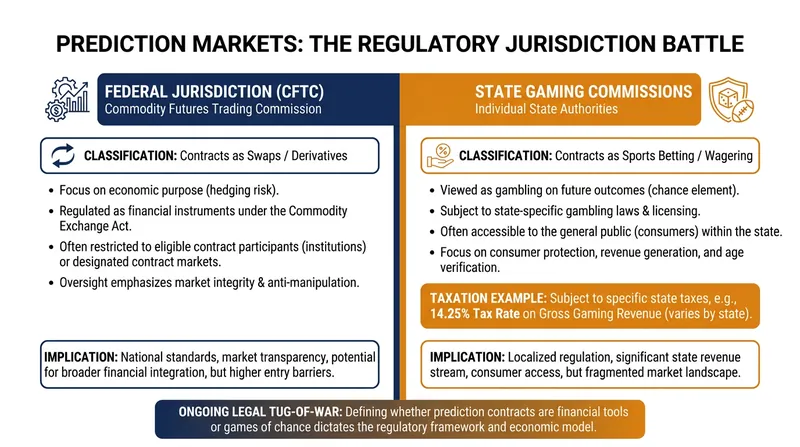 The jurisdictional conflict between federal regulators and state gaming commissions.