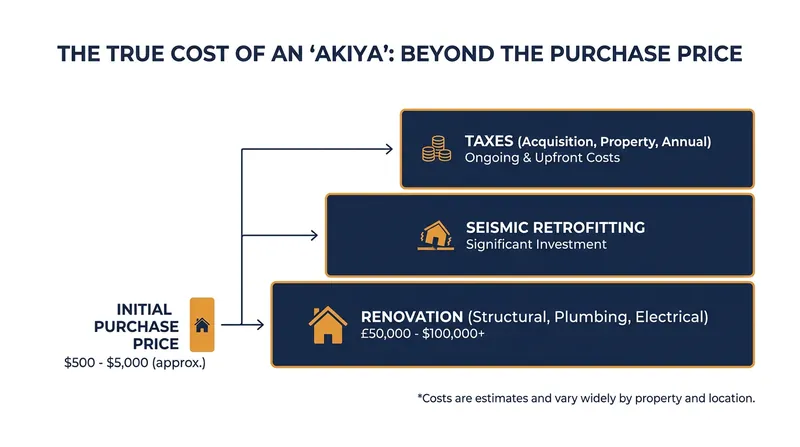 The hidden costs of renovating an abandoned property often exceed the purchase price tenfold.