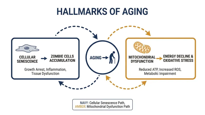 Researchers have identified 14 biological hallmarks that drive the aging process at the cellular level.