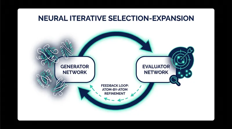 The zero-shot design process relies on two neural networks locked in a continuous loop of generation and critique.