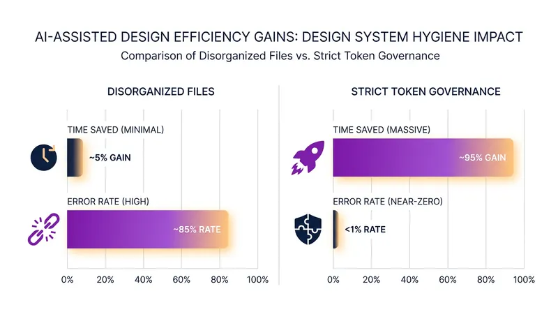 AI tools act as an amplifier, requiring strict token governance to generate production-ready outputs.