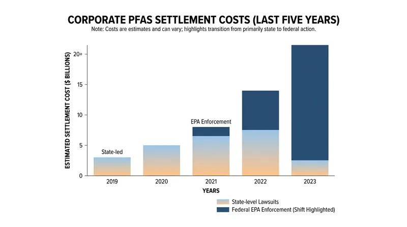 Corporate liability for PFAS contamination has surged as federal and state regulators tighten enforcement.