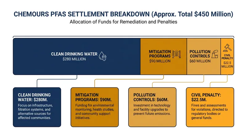 Breakdown of the $450 million federal consent decree.