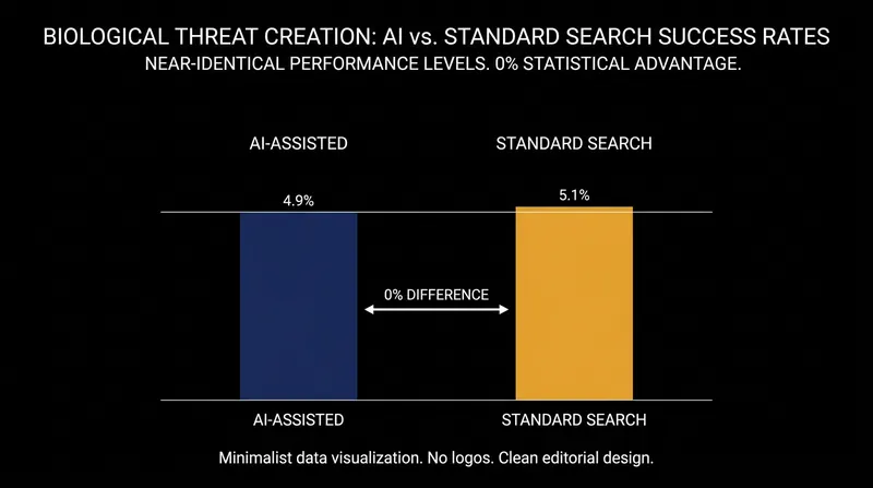 Recent studies show current AI models do not provide a statistically significant advantage over search engines for biological threat creation.