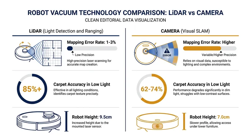Performance trade-offs between laser-based and optical navigation systems.