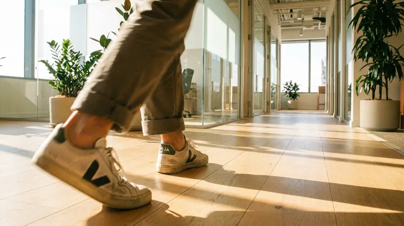 Even a five-minute stroll down the hallway is enough to reactivate dormant muscles and clear glucose from the bloodstream.