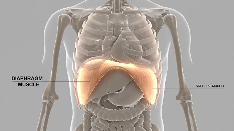 The diaphragm is a skeletal muscle that requires significant oxygen and blood flow during high-intensity exercise.