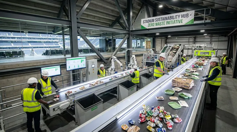 Advanced on-site sorting technologies, like Lumen Field's MRFi system, have drastically reduced the time required to process post-game waste.