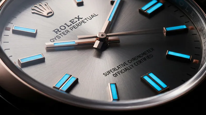 Under high magnification, authenticators look for flawless dial printing and consistent luminous material.