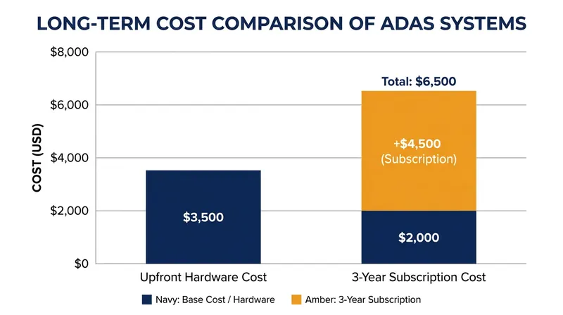 The shift to software-defined vehicles means buyers must account for ongoing subscription fees to keep hands-free features active.