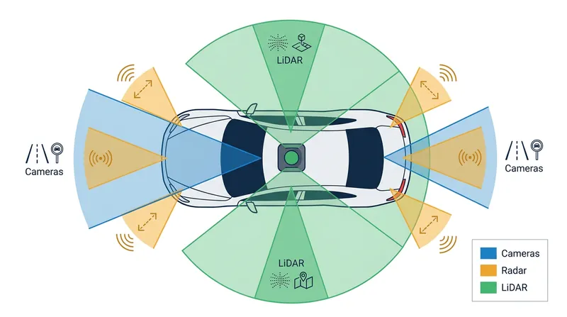 Level 3 systems require redundant sensor suites, including LiDAR, to safely assume legal liability for driving.
