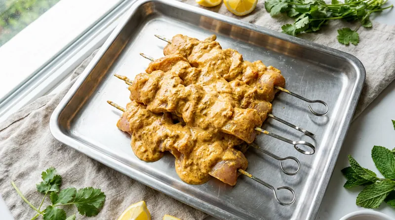 Dairy marinades create a lipid barrier that locks in moisture and holds fat-soluble spices directly against the meat during cooking.