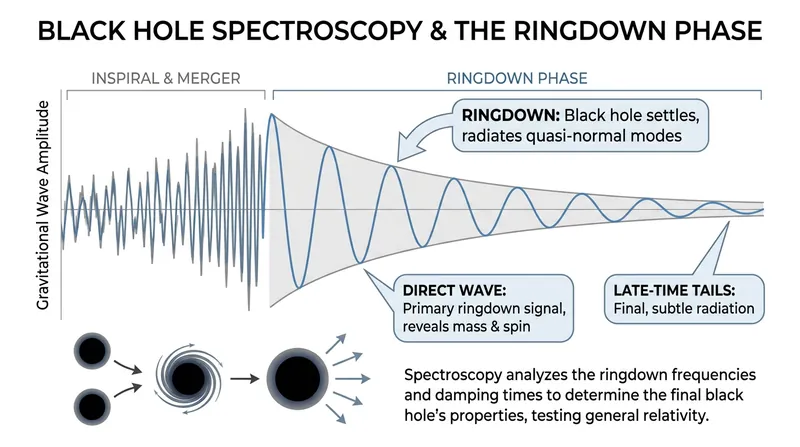By isolating the 'direct wave' from the chaotic ringdown phase, scientists can directly measure the properties of the event horizon.