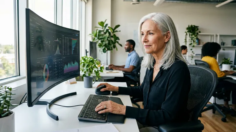 The rise of 'biological HR' focuses on creating ergonomic and accessible digital workspaces for the silver workforce.