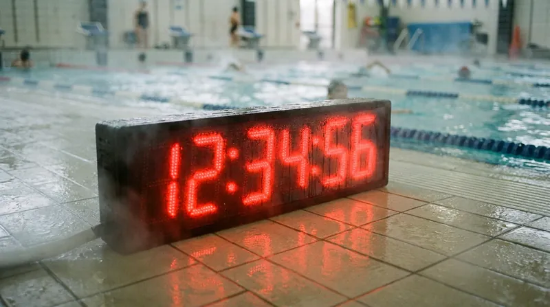 The pace clock dictates the strict 15-to-20 second rest intervals that drive USRPT adaptations.