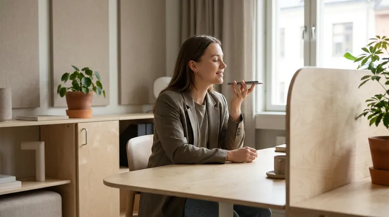 Voice-first AI assistants allow users to capture unstructured thoughts without the friction of manual data entry.