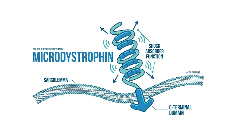 RGX-202 is the only investigational therapy to include the C-Terminal domain, which anchors the protein to the muscle membrane.