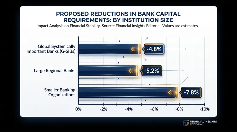 The proposed capital rules overhaul would lower the amount of cash banks are required to hold in reserve.