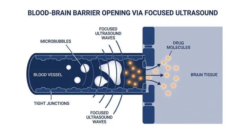 Low-intensity ultrasound can temporarily open the blood-brain barrier, allowing Alzheimer's drugs and chemotherapies to enter the brain.